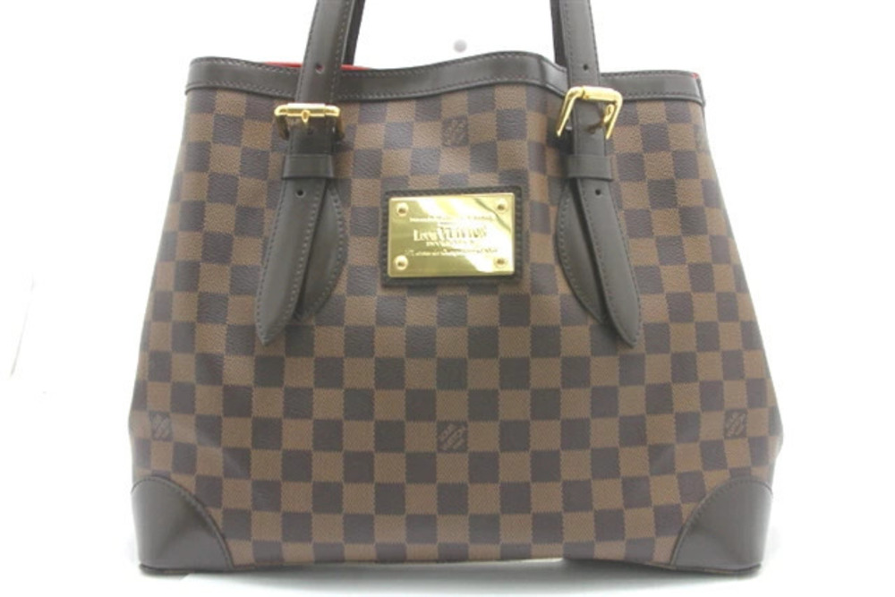 LOUIS VUITTON Hampstead Tote Bag Damier Ebene Brown